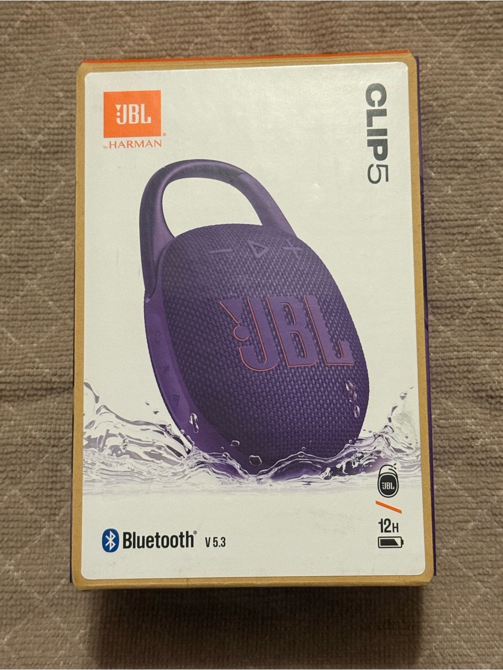 JBL Clip 5 Portable Bluetooth Speaker - Purple
